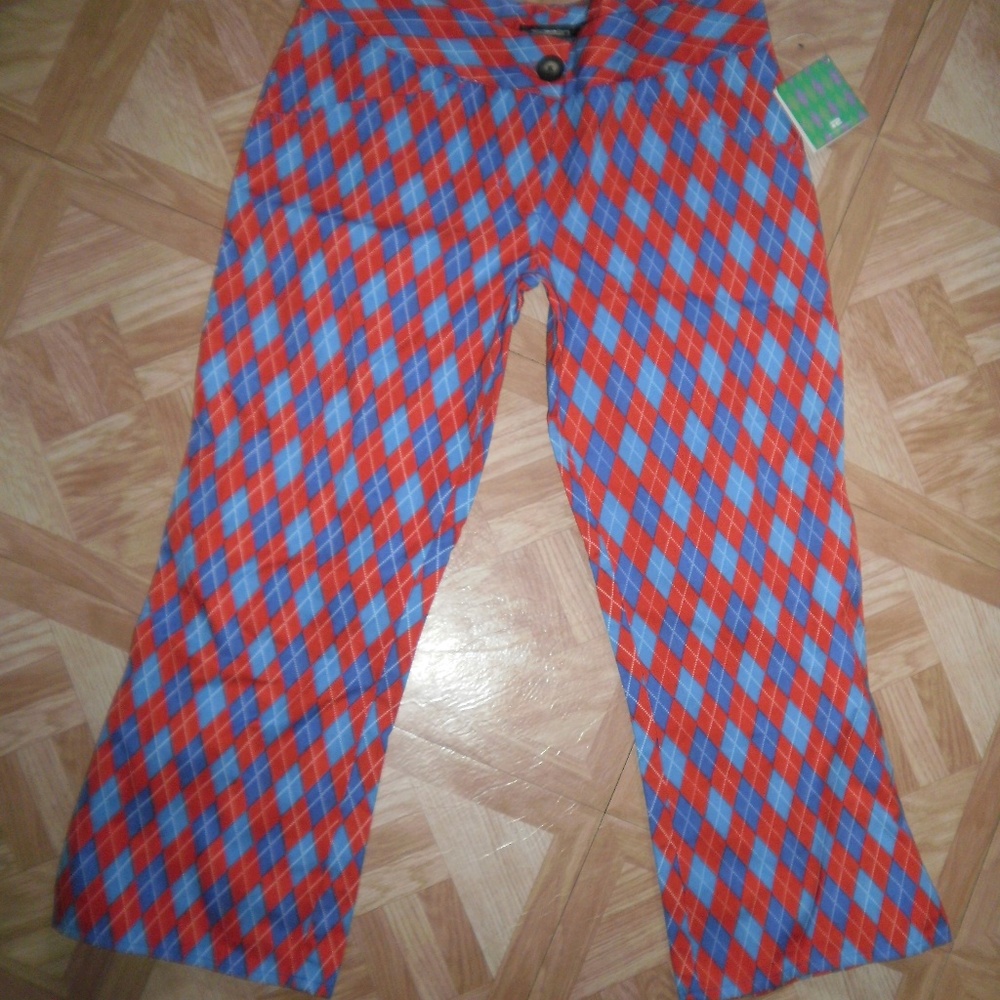 NEW ROSASEN red/blue cropped Pants 6